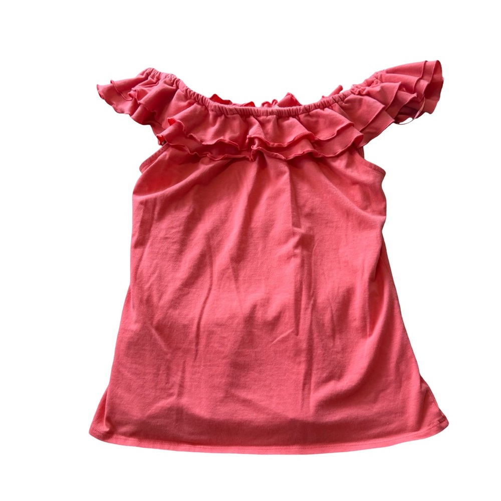 Riley & Rae Coral Ruffled Blouse